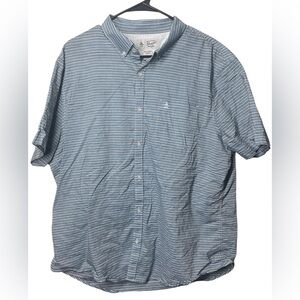 Penguin by Munsingwear stripped button up casual shortsleeve shirt